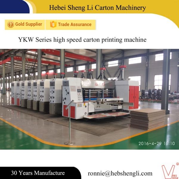 Electric Flexographic Box Printing Machine , Auto Paper Box Printing Machine
