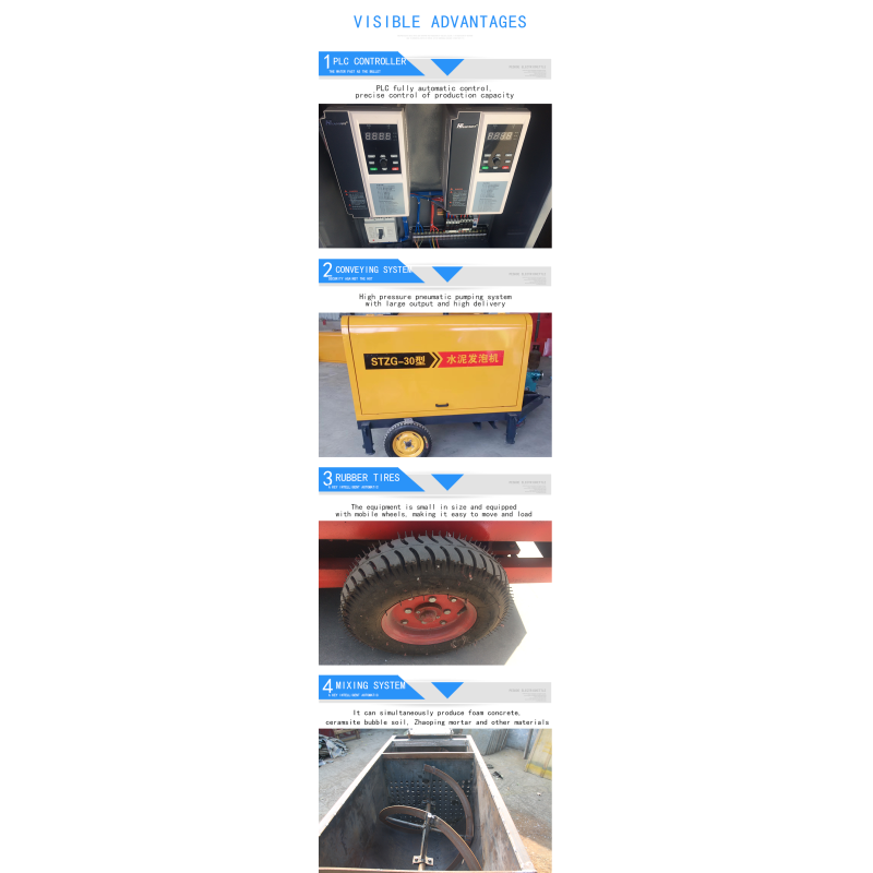 80m Vertical Height Cellular Concrete Foam Concrete Pump Clc Foam Generator Concrete Machine