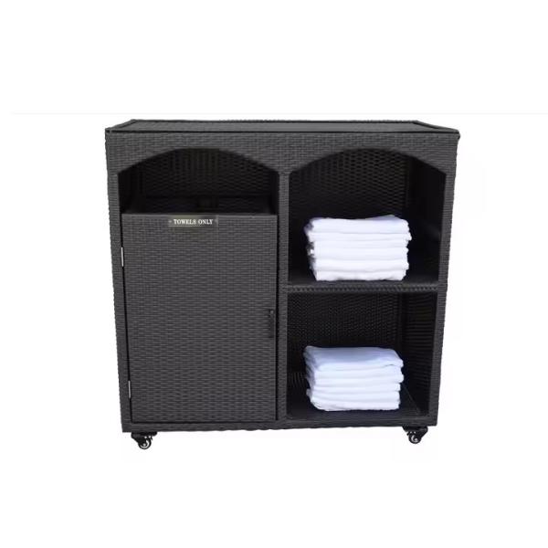 Poolside Towel Cabinet Water Resistant Towel Valet Without Wheels Poolside Storage Organizer