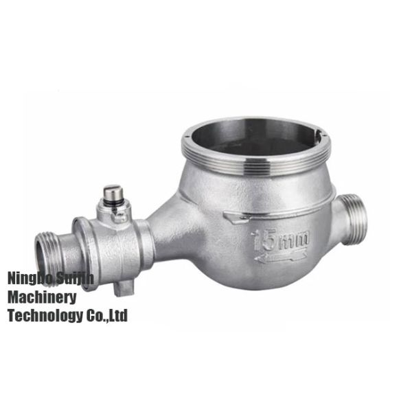 Stainless Steel Valve Body Casting Part Single Jet Water Meter Housing