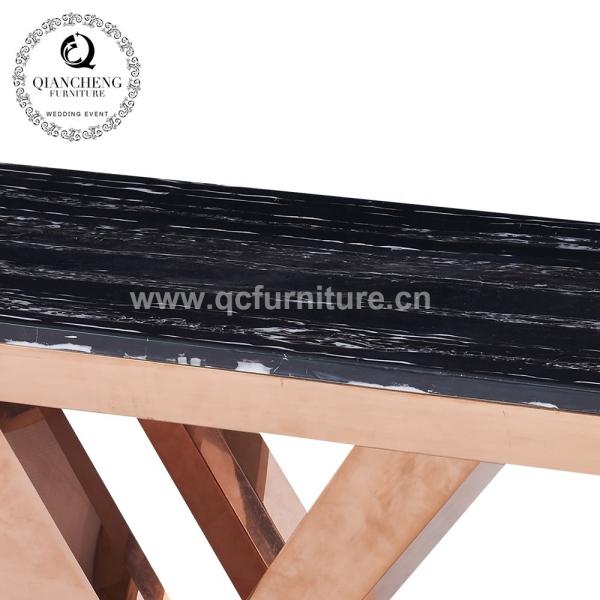 0.2CBM 78kg Marble Top Center Table No Folded Rose Gold Legs