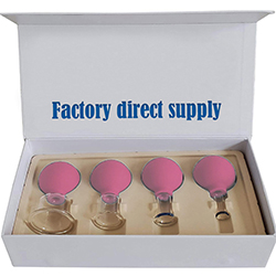 Simple and Portable Glass Rubber Cupping Set for Body Cup Vacuum Suction Massage Tool