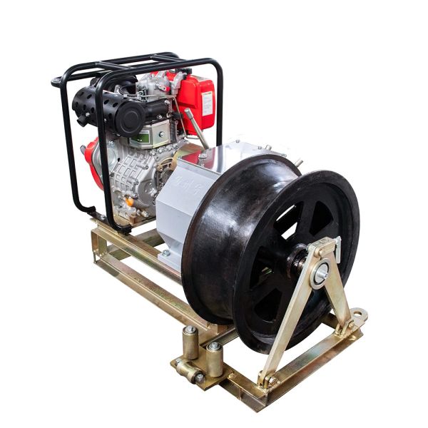 Heavy Duty Diesel Winch with 20000lbs Capacity, High-Strength Steel Frame, and