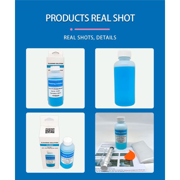 FCOLOR Newest 110ML DTF Strong Cleaning Liquid Kits Water Based Ink for Epson L1800 1390 DTF Printers Digital Printing