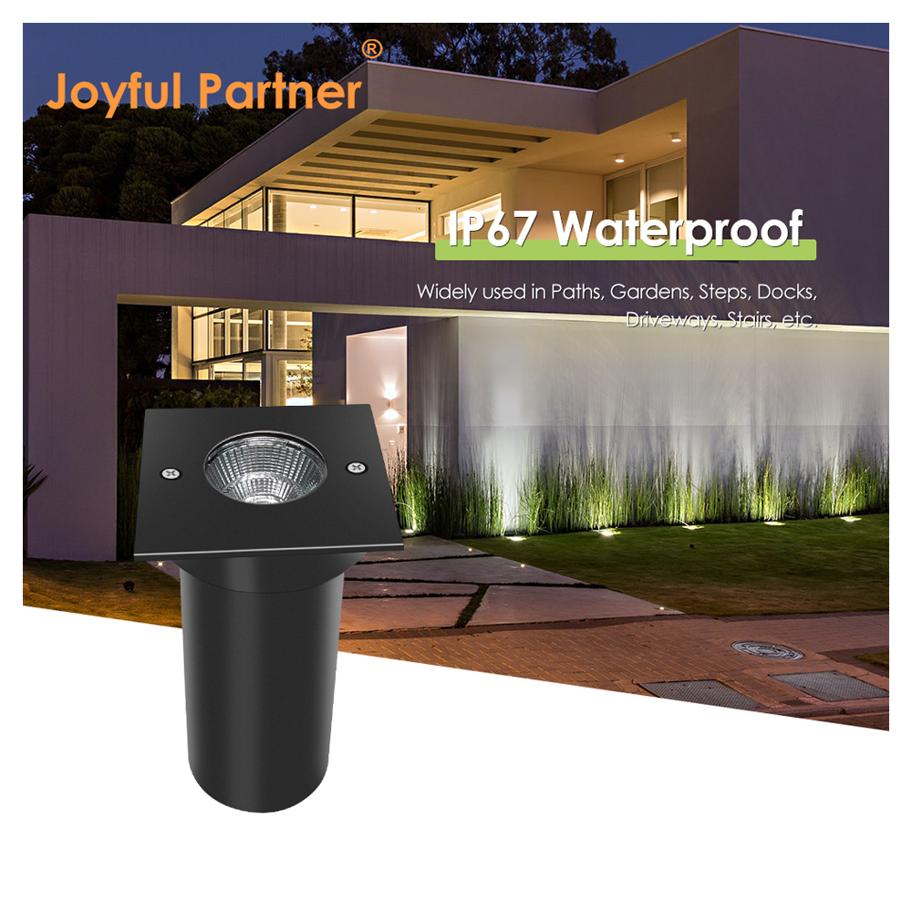 DC AC COB Led Aluminum Square Shape 304ss Front Cover LED Ground Light Для садов