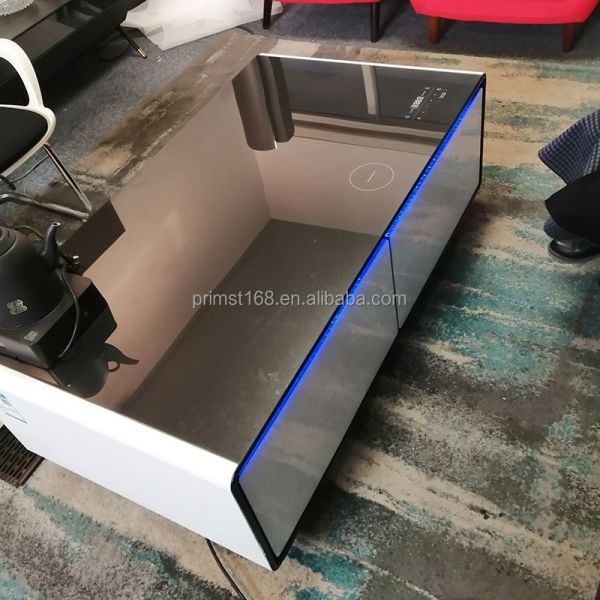 Private Mold Modern Coffee Table Fridge with Wireless USB Charger and Built-in Speaker