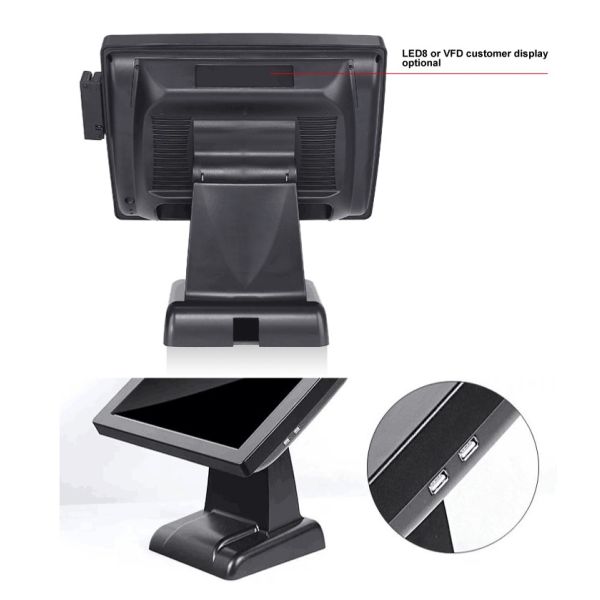 15 дюймовый резистивный не имеет плоского сенсорного экрана POS терминал лучший выбор для рынков стран