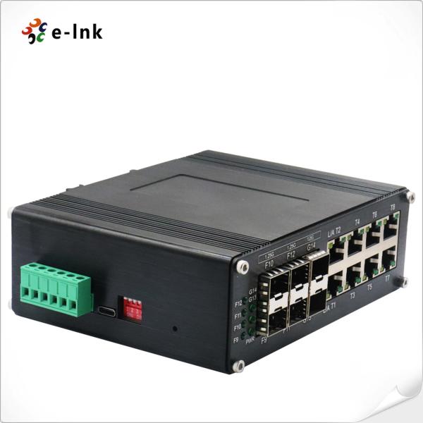 Industrial L2+ 8-Port 10 / 100 / 1000T + 6-Port 1000X SFP Managed Ethernet Switch