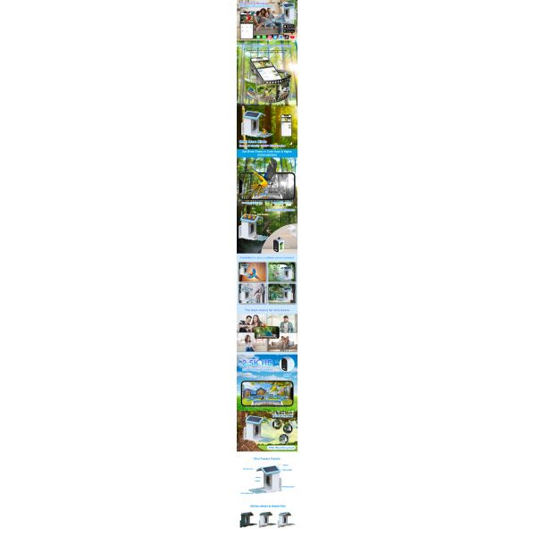 Comedor de pájaros inteligentes con energía solar con cámara Comedor de colibríes inteligentes al aire libre