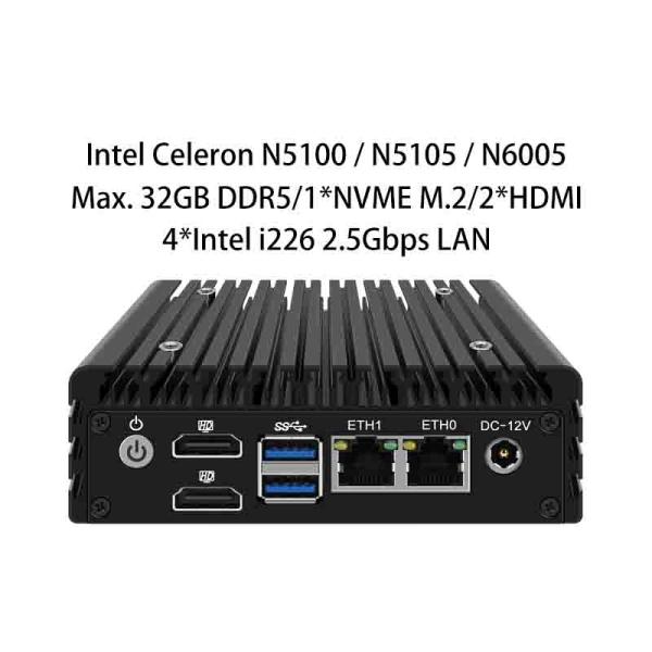 Zynshield Desktop Firewall Intel N100 N200 N305 Dual 2.5G LAN GPIO Wi-Fi 6