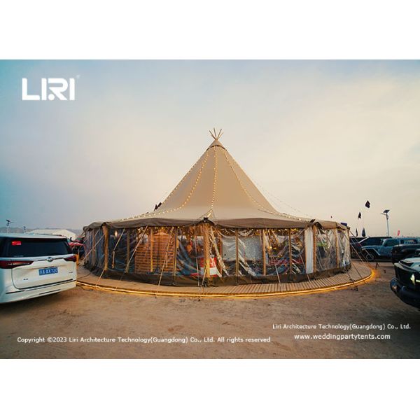 Шатры Glamping типи емкости 100 человек со стенкой для на открытом воздухе партии