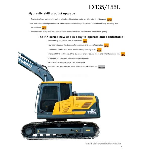 Korea Hyundai Excavator HX155L Wheel Jindongyu Machinery