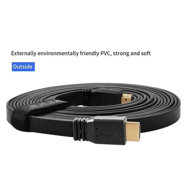 HDTV cable flat cable 2.0 with chip 1.4V 1080P 18.0Gbs 60M/70M/80M/90M/100M   hdtv cable