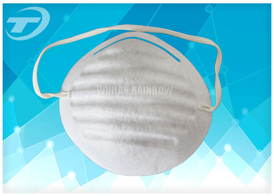 Disposable dust mask made from polyester fabric with elastic band , white or