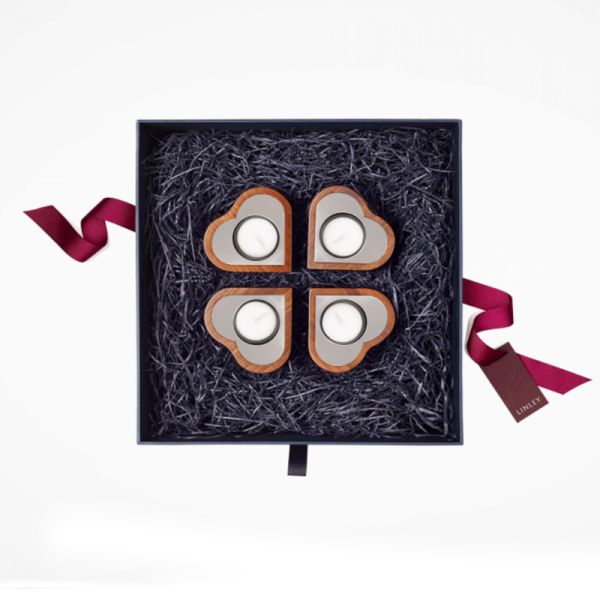 Home Decoration Unique Jar Candles Wooden Style Tealight Candle Holder