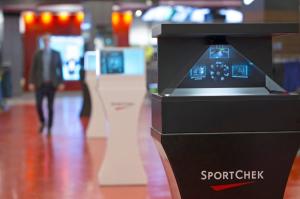 55 Inch POS Hologram Pyramid , 3D holographic display box AC110 - 240V