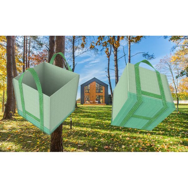Heavy Duty Home and Yard Waste Bag Woven Polypropylene, Reusable Lawn and Leaf Garden Bag with Reinforced Carr