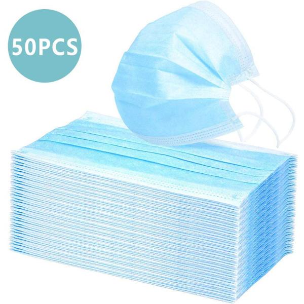 Blue Polypropylene  Non Woven Face Mask 3D Cropping Protection Medical Mask