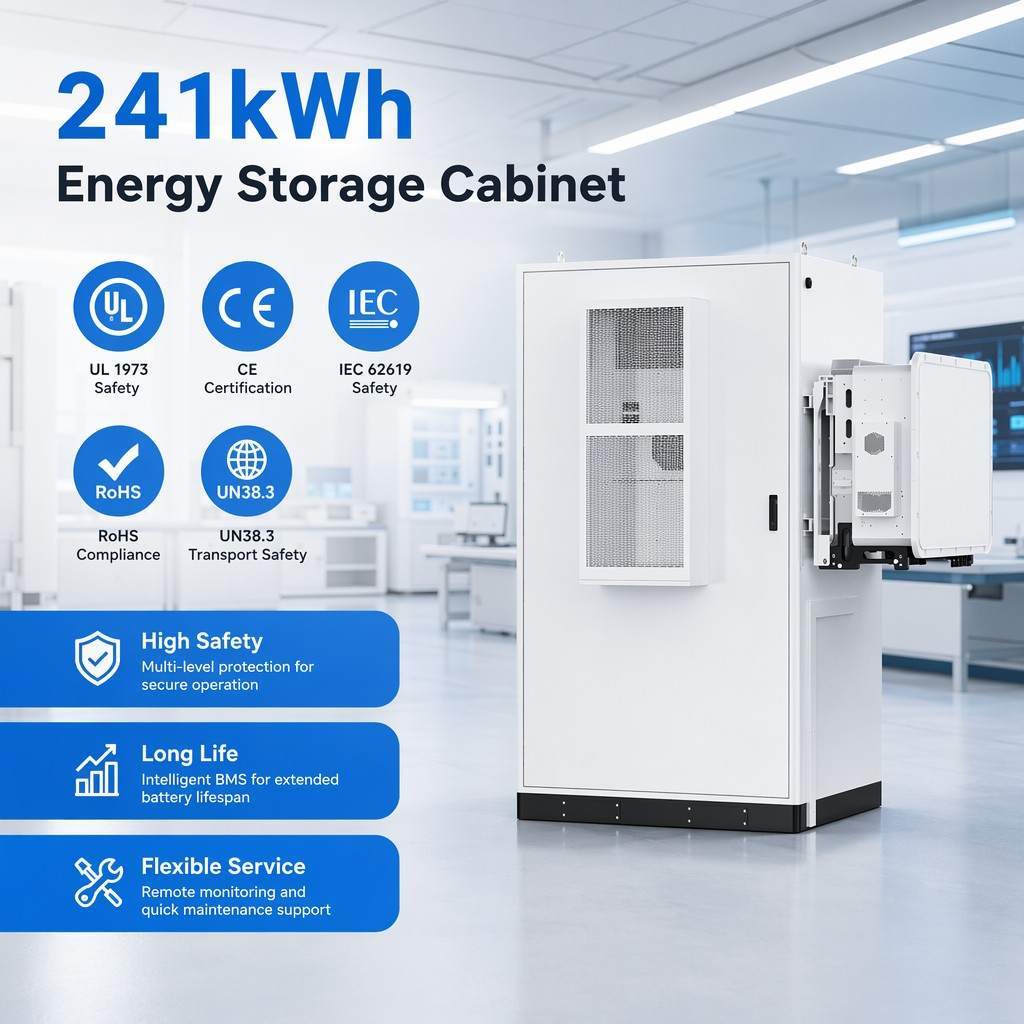 241kWh Industrial Commercial LiFePO4 ESS Cabinet Large Factory Peak Shaving Solar Backup Energy Storage System - Tianon