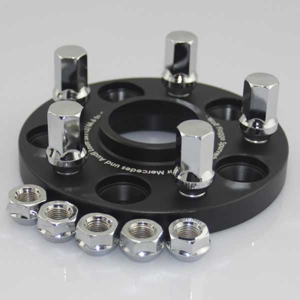 5x112/66.6 To 5x114.3/60.0 Billet Hub Centric Wheel Spacers Adapter For Mercedes & Audi Bolt-On To Nut-On
