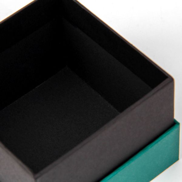 Gold Stamp Logo Cosmetic Packaging Box Jewelry Earring Lid And Base Gift Box