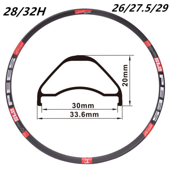 Depth 20mmm Wheelset Rim 27.5 Mountain Bike Rims 28 Hole French Valve Disc Brake System