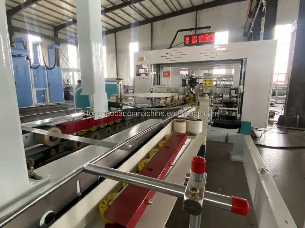 Electric Full Automatic Corrugated Paper Stapler Stitching Gluer Folding Gluing Machine