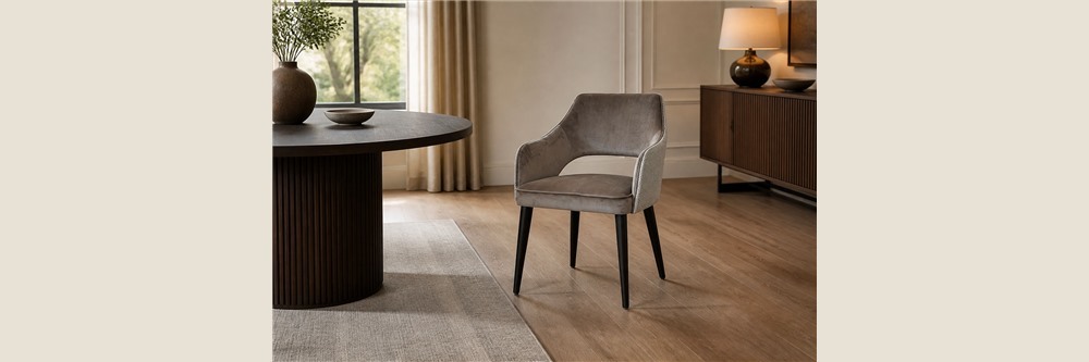 Wraparound Upholstered Dining Armchair CYC-069