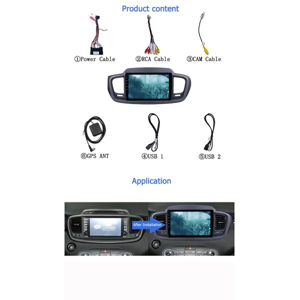 OEM Kia Car Stereo Double Din Video Player 1GB для автомобиля Kia SORENTO 2015 года выпуска