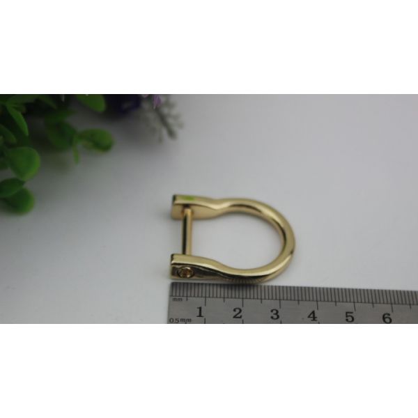 Bag metal d ring nickel free hanging plating,flexible zinc alloy d ring buckles