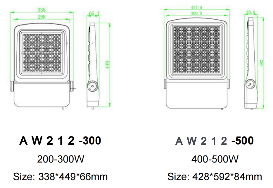 Алюминиевый IP66 светодиодный подводный свет 500W 400W светодиодный пейзажный светодиод