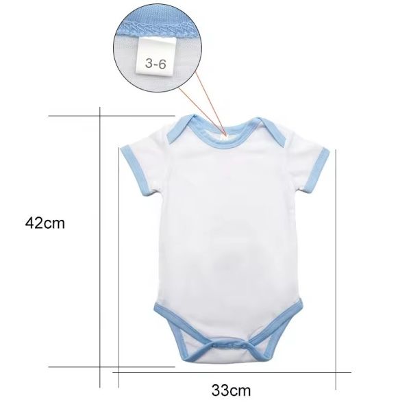 Custom Colored Newborn Sublimation Onesie Blanks Short Sleeves Sublimation Romper