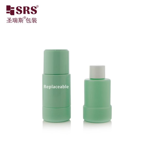 RPPE(P)-50ML Green Refillable Roller Bottle Empty for Underarm Deodorant Liquid