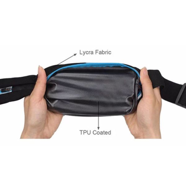 Adjustable High Grade Sport Waist Belt Bag TPU Coating Waterproof Waist Bag
