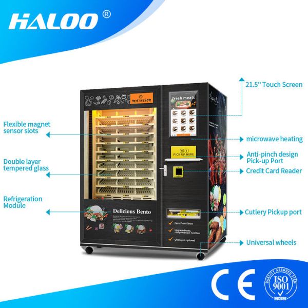 21.5-inch capacitive touch screen all steel door frame for hot food vending machine with heating function