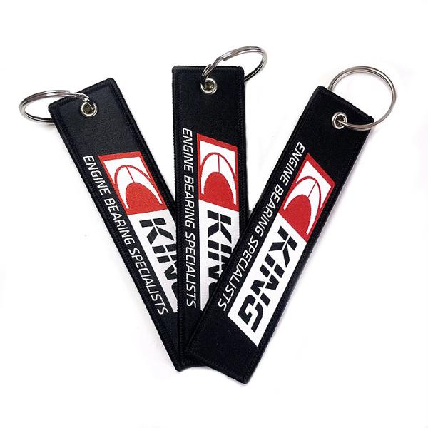 Custom Logo Fabric Embroidered Key Tags Woven Logo Before Flight Jet Tags Keychains As A Gift