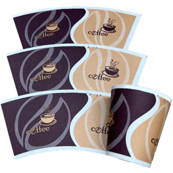 PE PLA Coated Food Grade Wholesale Price Single Custom Logo Fan Hot Coffee Raw Material