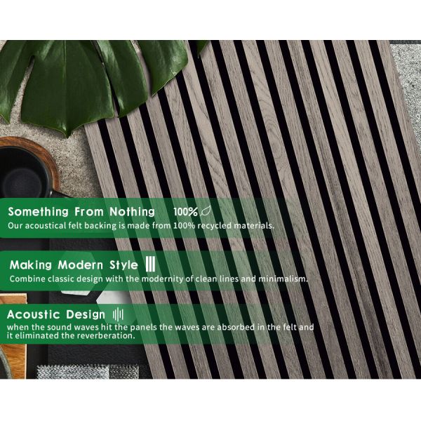 Dec Acoustic Slat Wall Panel Covering MDF Wooden Veneer Composition Acoustic Panel