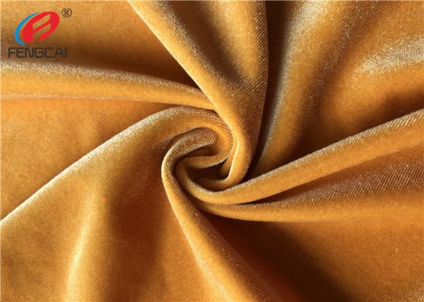 Tela de veludo do Spandex do poliéster do estiramento da maneira de Diamond Shiny 4 para o vestido