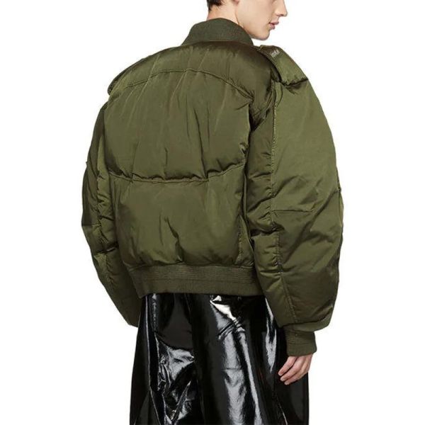 Oem Custom Logo Winter New Design Mens Cotton Down Puffer Jacket Filled Cropped Pilot Windproof Bomber Jacket