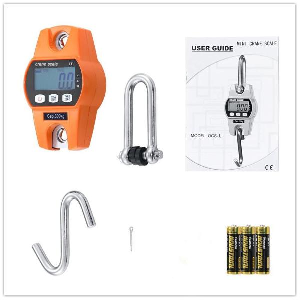 Báscula de grúa colgante de 300 kg con función Bluetooth y pantalla LED/LCD ABS Acero inoxidable Color gris OEM/ODM Personalizado