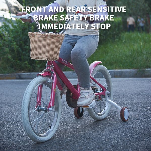 Розовый цвет Легкий детский велосипед 12 дюймов с корзиной и тренировочным колесом OEM доступен