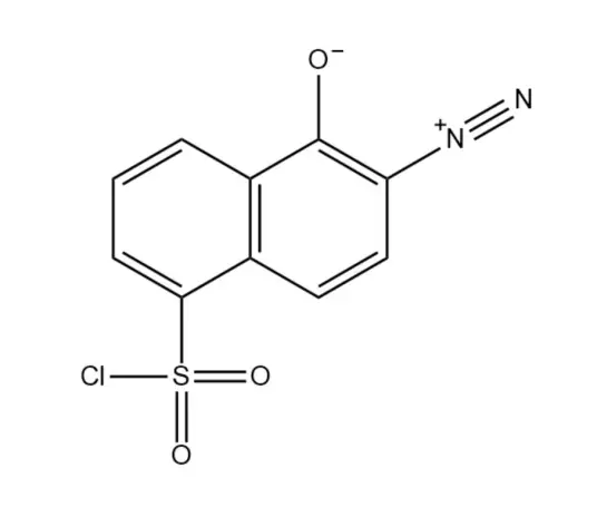 99.50% 2-diazo-1-naphthol-5-sulfonyl chloride DNQ CAS 3770-97-6 C₁₀H₆ClN₂O₄S, used in semiconductor photoresists, electronic chemicals, printing plate photosensitive materials, and fine chemical inter