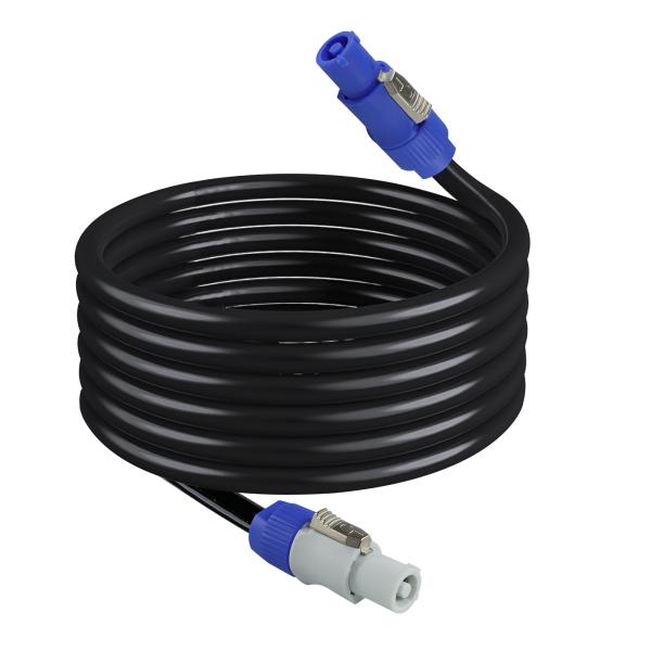 PowerCON Extension Cable -3-Pin Locking AC Power Cord for Stage Lighting, Audio Equipment, Event Power Distribution