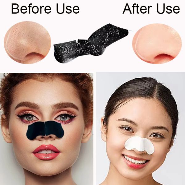 Customized Blue Heart Design Nose Charcoal Mask Strips For Skin Cleanliness