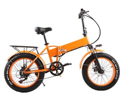 Un siège 48V 500W 20 Fat pneu vélo électrique 10Ah batterie au lithium 5 Assistant pliable Dropship vélo électrique gras