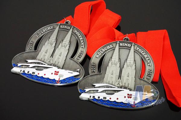 Germany Carnival Gifts Metal Awards And Medals 3D Effect With Glitter Colors