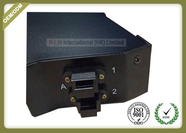 FTTH Fiber Optic Termination Box MPO Aluminum Module 24 Cores With MTP To LC Trunk Cable
