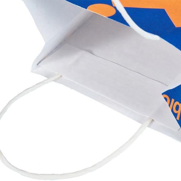 Kuaima Embossed White Brown Blue Gift Wine Paper Bags With Handles