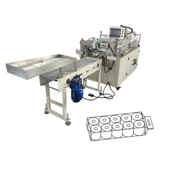 Semi Automatic Toilet Paper Wrapping Machine Multi Rolls  5-8bags/Min